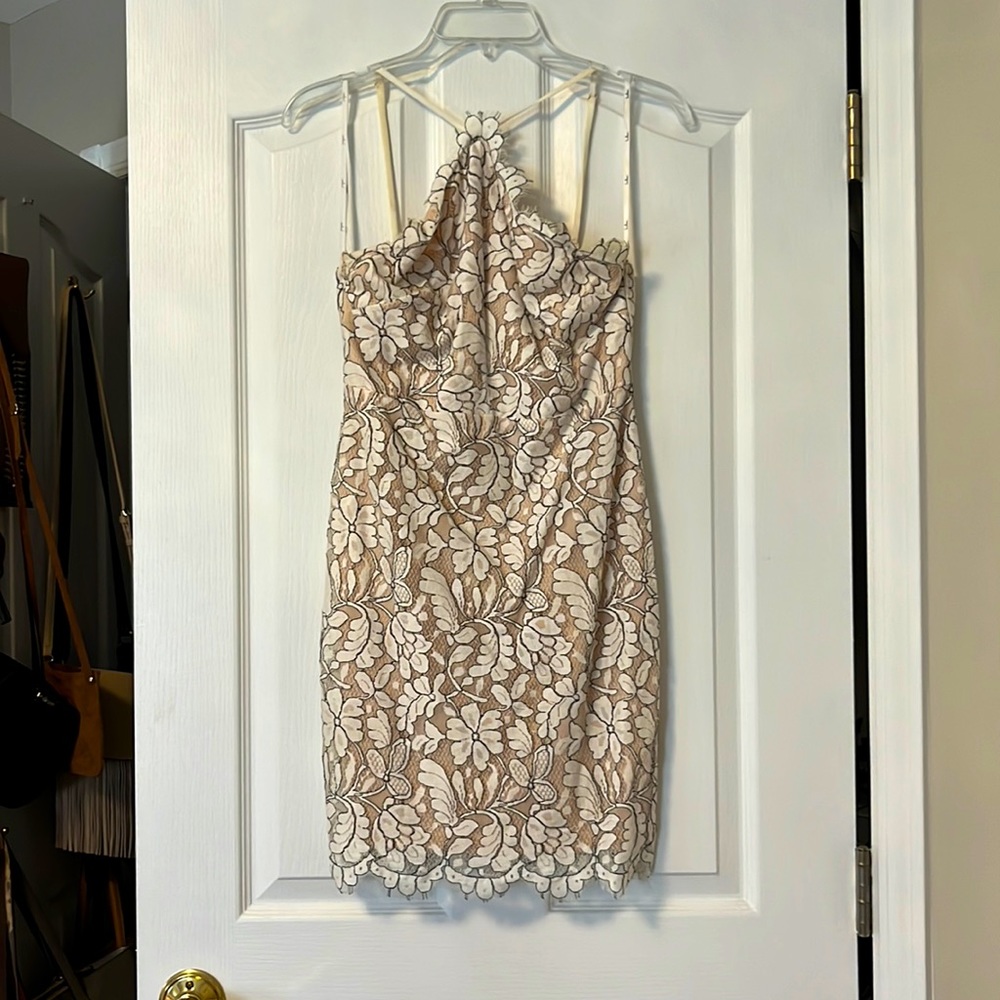 Lulu’s white and tan dress